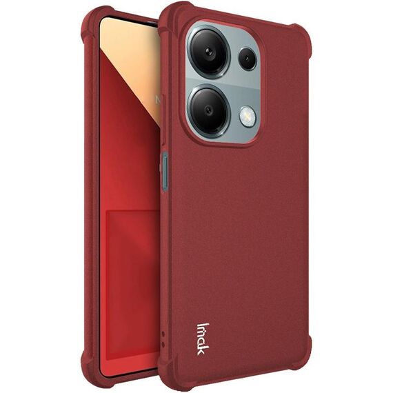 Per Xiaomi Poco M6 Pro/Redmi Note13 Pro 4G Global imak Custodia in TPU antiurto per airbag (rosso opaco)