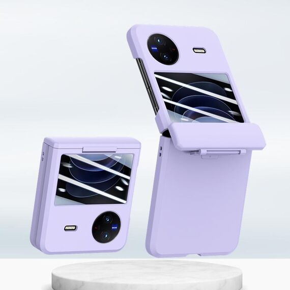 Custodia per telefono pieghevole integrata con albero centrale per vivo X Flip PC Skin Feel (viola)