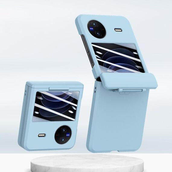 Custodia per telefono pieghevole integrata con albero centrale per vivo X Flip PC Skin Feel (blu cielo)