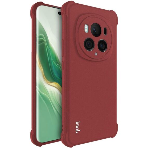 Custodia per telefono in TPU antiurto con airbag imak per Honor Magic6 Pro 5G (rosso opaco)