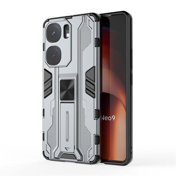 Custodia per telefono TPU ibrida per PC Supersonic Armor per vivo iQOO Neo 9 Pro / Neo 9 (grigio)