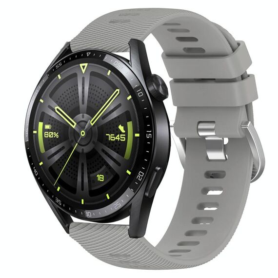 Per Huawei Watch GT3 42mm 20mm Cinturino in silicone morbido a tinta unita (grigio)