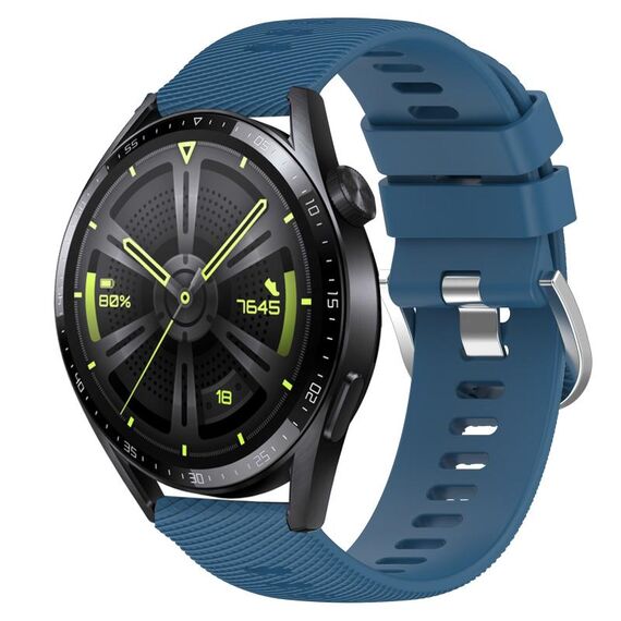 Per Huawei Watch GT3 42mm 20mm Cinturino in silicone morbido a tinta unita (blu)