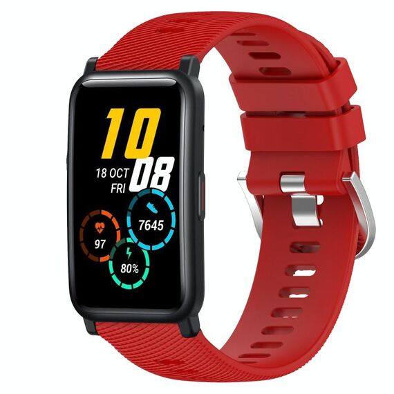 Cinturino per orologio in silicone morbido a tinta unita For Honor Watch ES da 20 mm (rosso)