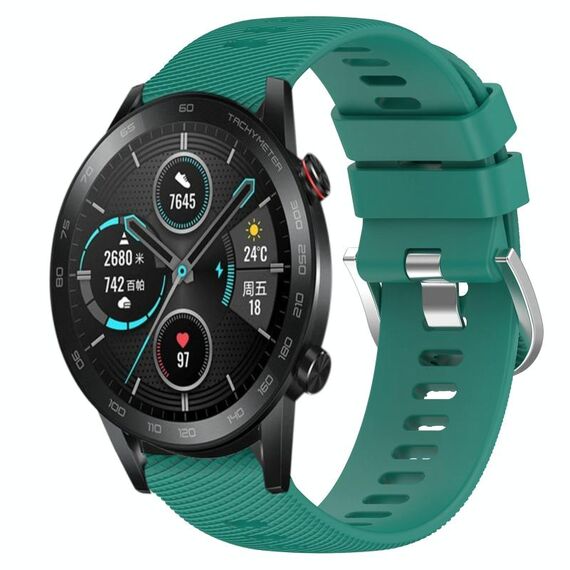 Per Honor MagicWatch2 42mm 20mm cinturino in silicone morbido a tinta unita (verde)