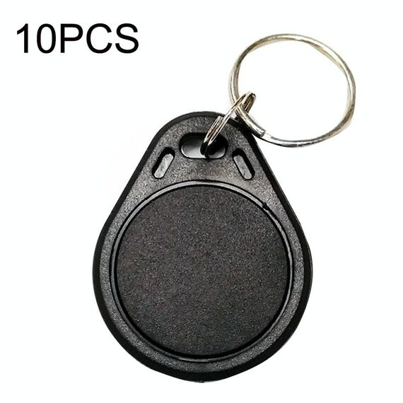 10PCS IC Access Control Card Controllo d'ingresso M1 Compatibile Fudan Rfid 13.56Mhz Portachiavi Portachiavi Tag Portachiavi(Nero)