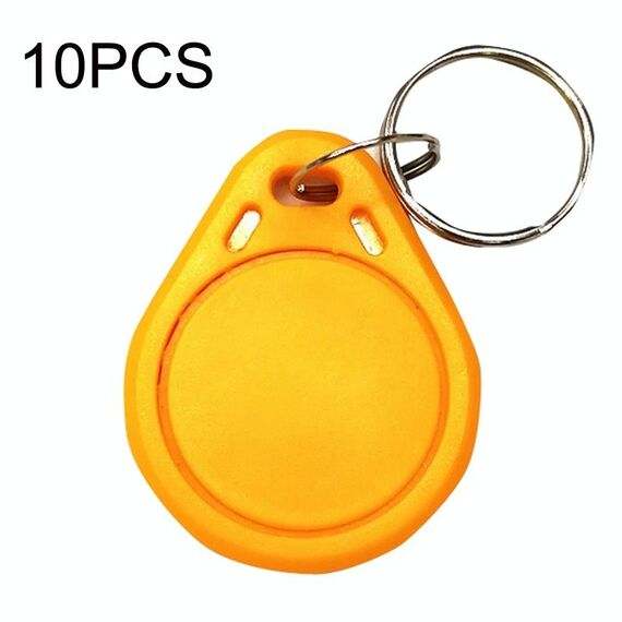 10PCS IC Access Control Card Controllo d'ingresso M1 Compatibile Fudan Rfid 13.56Mhz Portachiavi Portachiavi Tag Portachiavi(Arancione)