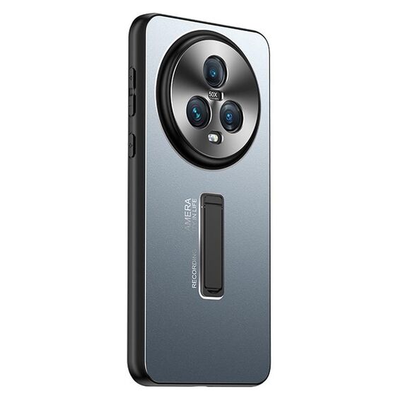 Per Honor Magic5 Custodia per telefono con supporto in TPU ibrido in metallo satinato (blu)