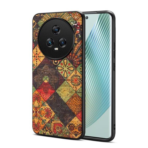 Custodia per telefono in TPU per Honor Magic5 serie Four Seasons Flower Language (giallo autunno)