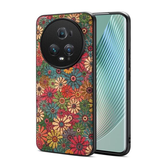 Custodia per telefono in TPU per Honor Magic5 Pro Four Seasons Flower Language Series (verde primavera)