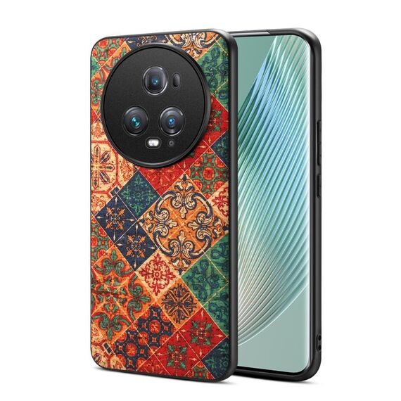 Custodia per telefono in TPU per Honor Magic5 Pro Four Seasons Flower Language Series (blu invernale)