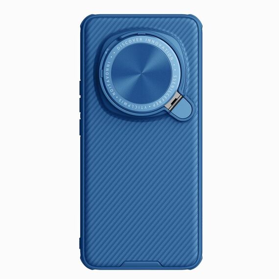 Custodia per telefono a specchio con texture CD NILLKIN CamShield Prop per Honor Magic6 Pro (blu)