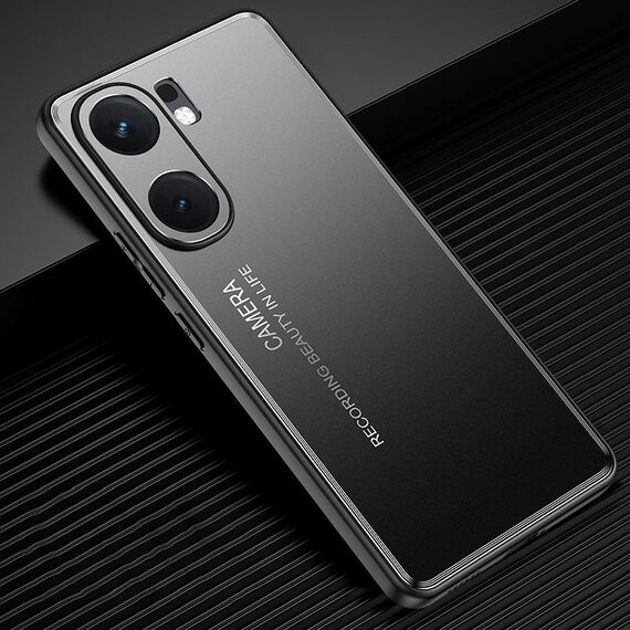 Per vivo iQOO Neo 9 Custodia per telefono in metallo smerigliato (nero)