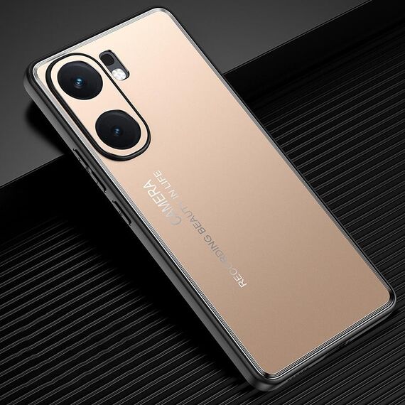 Per vivo iQOO Neo 9 Custodia per telefono in metallo smerigliato (oro)