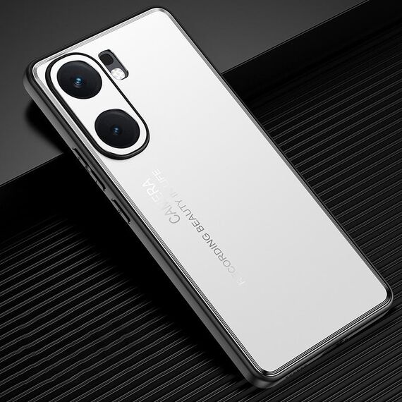 Custodia per telefono in metallo smerigliato per vivo iQOO Neo 9 (argento)