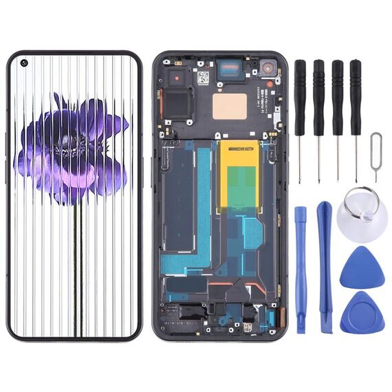 For Nothing Phone1 A063 Digitalizzatore schermo LCD assemblaggio completo con cornice (nero)