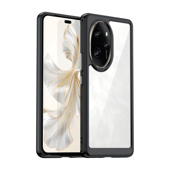 Per Honor 100 Pro Custodia per telefono in TPU ibrido acrilico serie colorata (nera)