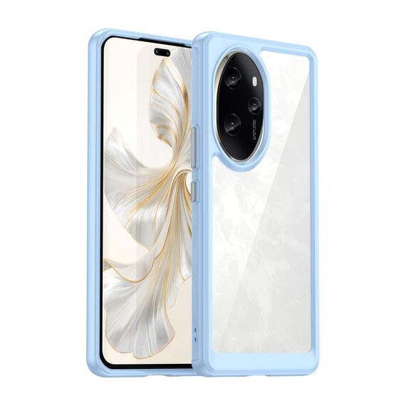 Per Honor 100 Pro Custodia per telefono ibrida in TPU acrilico serie colorata (blu)