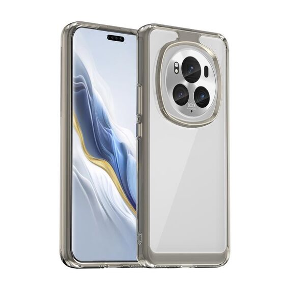 Per Honor Magic6 Pro 5G Custodia per telefono in TPU ibrido acrilico serie colorata (grigio trasparente)