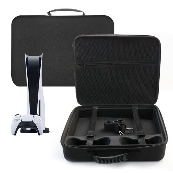 Custodia da trasporto per borsa di stoccaggio EVA per console di gioco PS5 Slim (1959 nera)