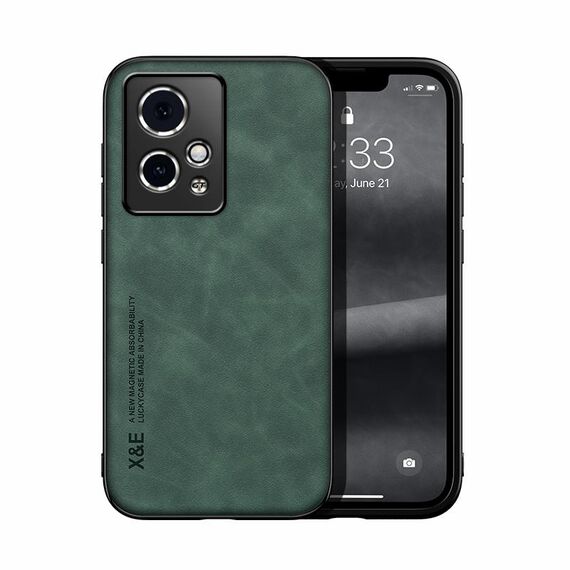 Custodia per telefono posteriore in pelle magnetica Skin Feel per Honor 90 GT (verde)