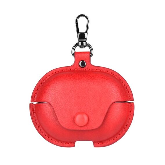 Custodia protettiva per auricolari in pelle Huawei FreeClip Business con gancio (rosso)