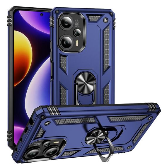 Per Xiaomi Poco F5 5G / Redmi Note 12 Turbo 5G TPU antiurto + custodia per PC con supporto (blu)