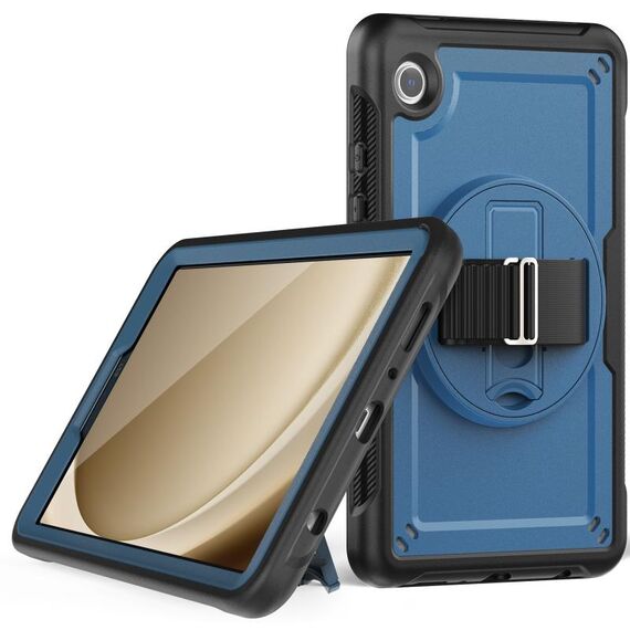 Custodia per tablet con supporto per giradischi a nido d'ape per Samsung Galaxy Tab A9 (blu navy)