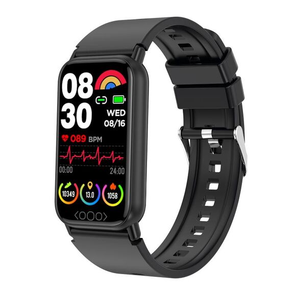 Smart Watch con schermo a colori TK72 da 1,47 pollici, supporto per frequenza cardiaca/pressione sanguigna/ossigeno nel sangue/monitoraggio dello zucchero nel sangue (nero)
