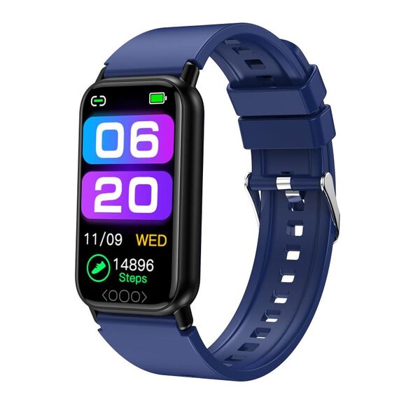 Smart Watch con schermo a colori TK72 da 1,47 pollici, supporto per frequenza cardiaca/pressione sanguigna/ossigeno nel sangue/monitoraggio dello zucchero nel sangue (blu)