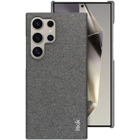 Per Samsung Galaxy S24 Ultra 5G imak Ruiyi Series Texture in tessuto PU + custodia per PC (grigio scuro)