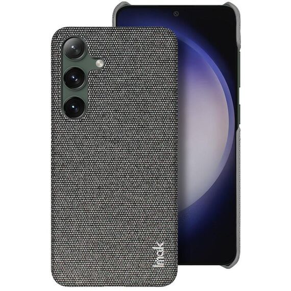 Per Samsung Galaxy S24+ 5G serie imak Ruiyi Texture in tessuto PU + custodia per PC (grigio scuro)