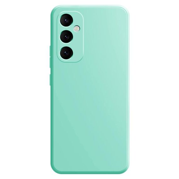 Per Samsung Galaxy S24+ 5G Custodia per telefono in silicone liquido imitazione (ciano chiaro)