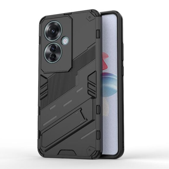 Per OPPO Reno11 F 5G Global Punk Armor 2 in 1 PC + custodia per telefono TPU con supporto (nero)