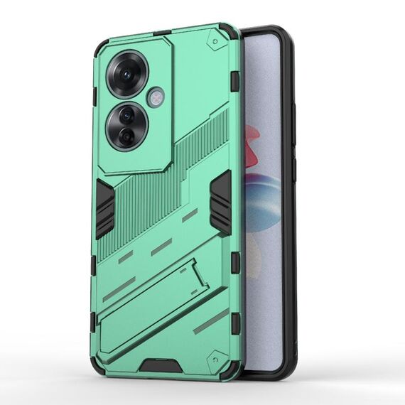 Per OPPO Reno11 F 5G Global Punk Armor 2 in 1 PC + custodia per telefono in TPU con supporto (verde)