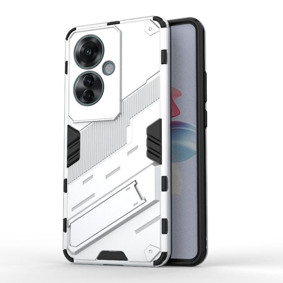 Per OPPO Reno11 F 5G Global Punk Armor 2 in 1 PC + custodia per telefono in TPU con supporto (bianco)