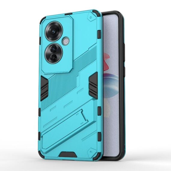 Per OPPO Reno11 F 5G Global Punk Armor 2 in 1 PC + custodia per telefono TPU con supporto (blu)
