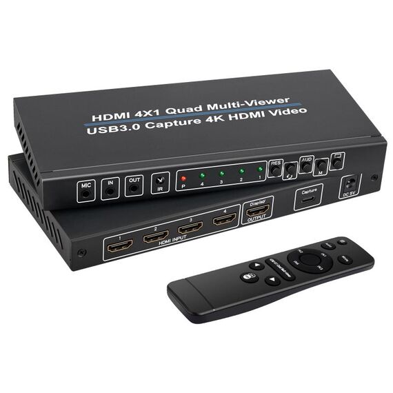 Splitter HDMI NK-941S 4K HDMI 4x1 + acquisizione video USB 3.0 EDA006245501A 6922802897951