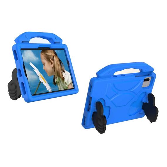 Per Lenovo Tab M11 /Xiaoxin Pad 11 2024 Custodia per tablet antiurto EVA con staffa per pollice(Blu)