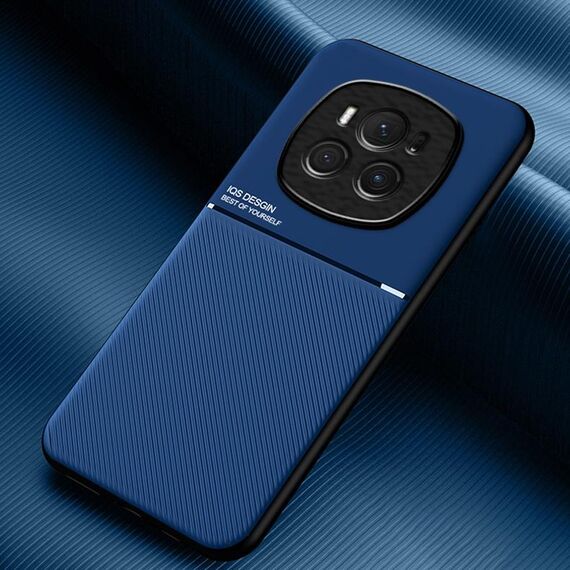 Per Honor Magic6 Classic Tilt Strip Grain Magnetico Antiurto PC + Custodia per telefono in TPU (Blu)