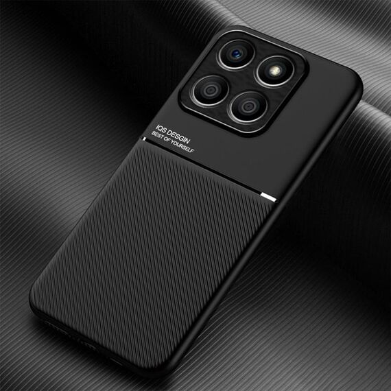 Per Honor X8b Classic Tilt Strip Grain Magnetico Antiurto PC + Custodia per telefono in TPU (Nero)