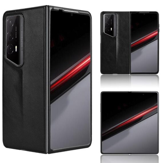 Per Honor Magic V2 RSR Porsche Design Litchi Texture Custodia per cellulare con cover posteriore (nera)