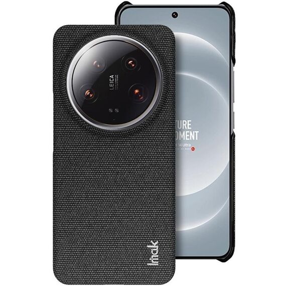 Per Xiaomi 14 Ultra 5G imak Ruiyi Series Texture in tessuto PU + custodia per telefono PC (nera)