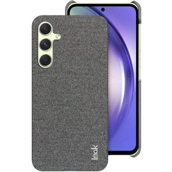 Per Samsung Galaxy A55 5G serie imak Ruiyi Texture in tessuto PU + custodia per PC (grigio scuro)