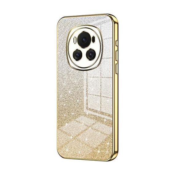 Custodia per telefono elettrolitico in polvere glitterata per Honor Magic6 (oro)