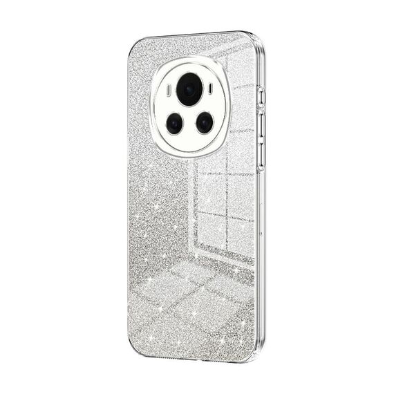 Custodia per telefono elettrolitico in polvere glitter sfumata per Honor Magic6 (trasparente)
