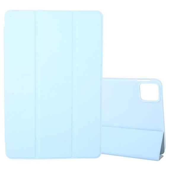 Custodia per tablet in pelle siliconica ripiegabile per Xiaomi Pad 6S Pro 12.4 (blu ghiaccio)