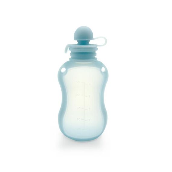 Contenitori riutilizzabili per alimenti per bambini in silicone da 150 ml Contenitori per stoccaggio spremuti ricaricabili (blu)