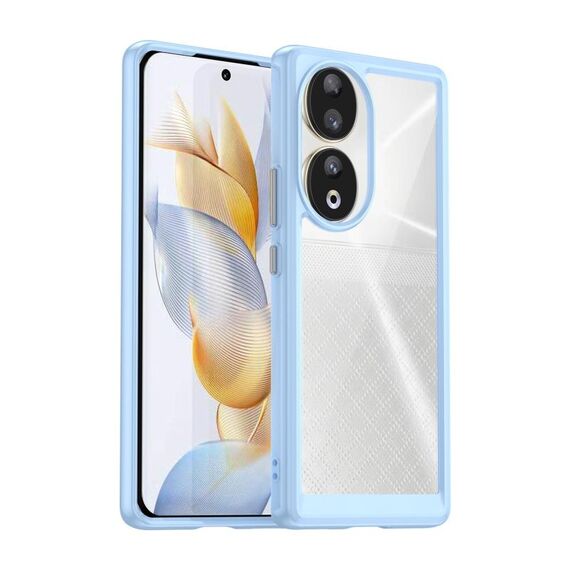 Per Honor 90 Custodia per telefono in TPU ibrido acrilico serie colorata (blu)