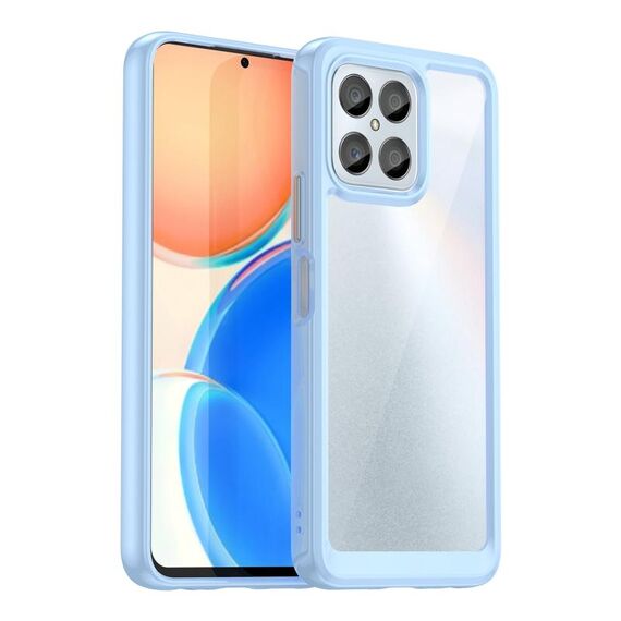 Per Honor X6 5G Custodia per telefono in TPU ibrido acrilico serie colorata (blu)